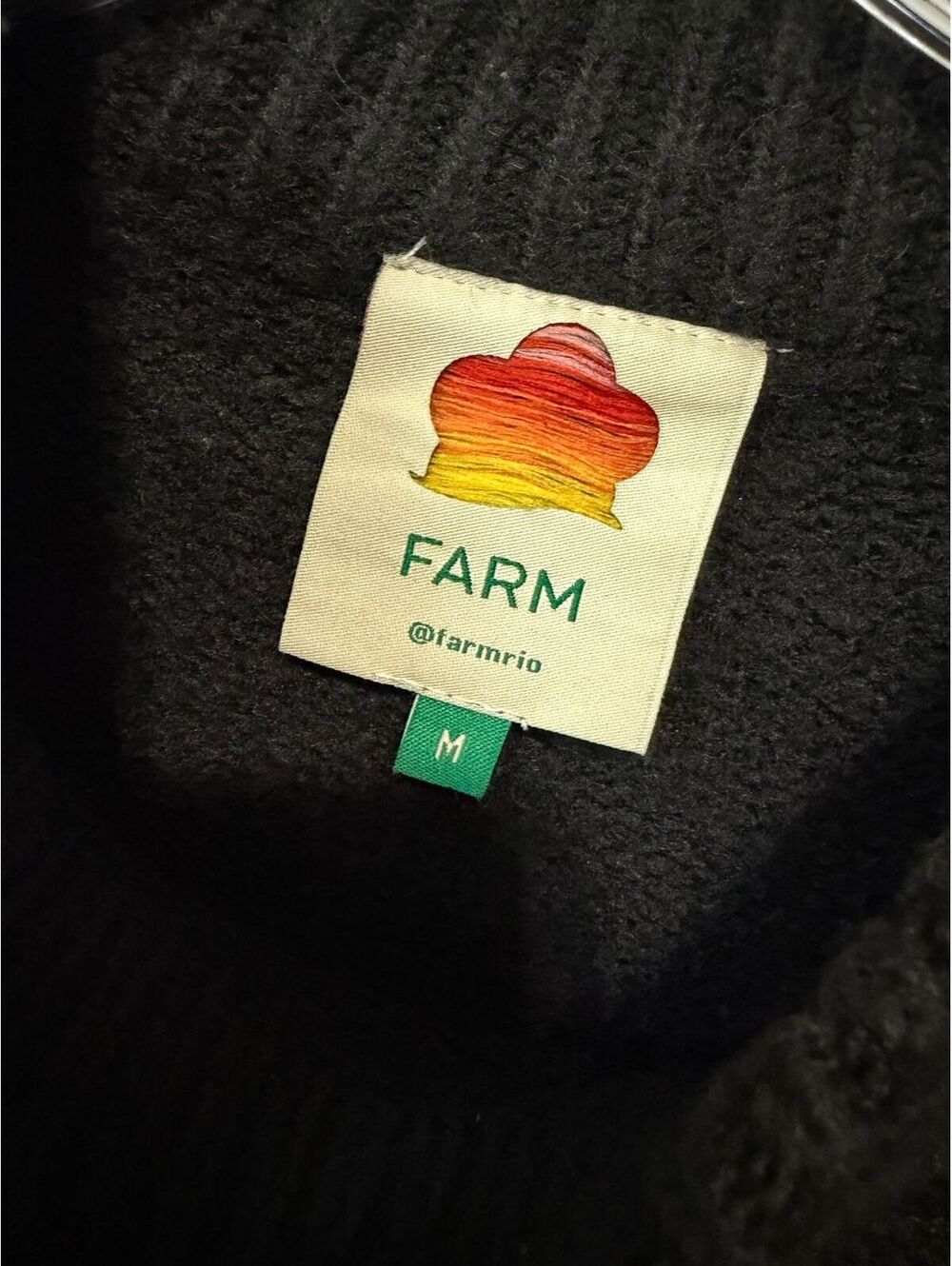 Farm Rio Crew Neck Long Sleeve Pom-Pom Pullover Sweater Women's Size M - Picture 7 of 10